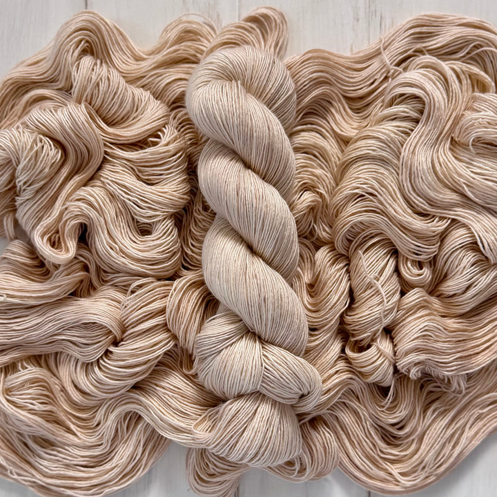 "Mushroom" Hand-Dyed Yarn - Silky Singles