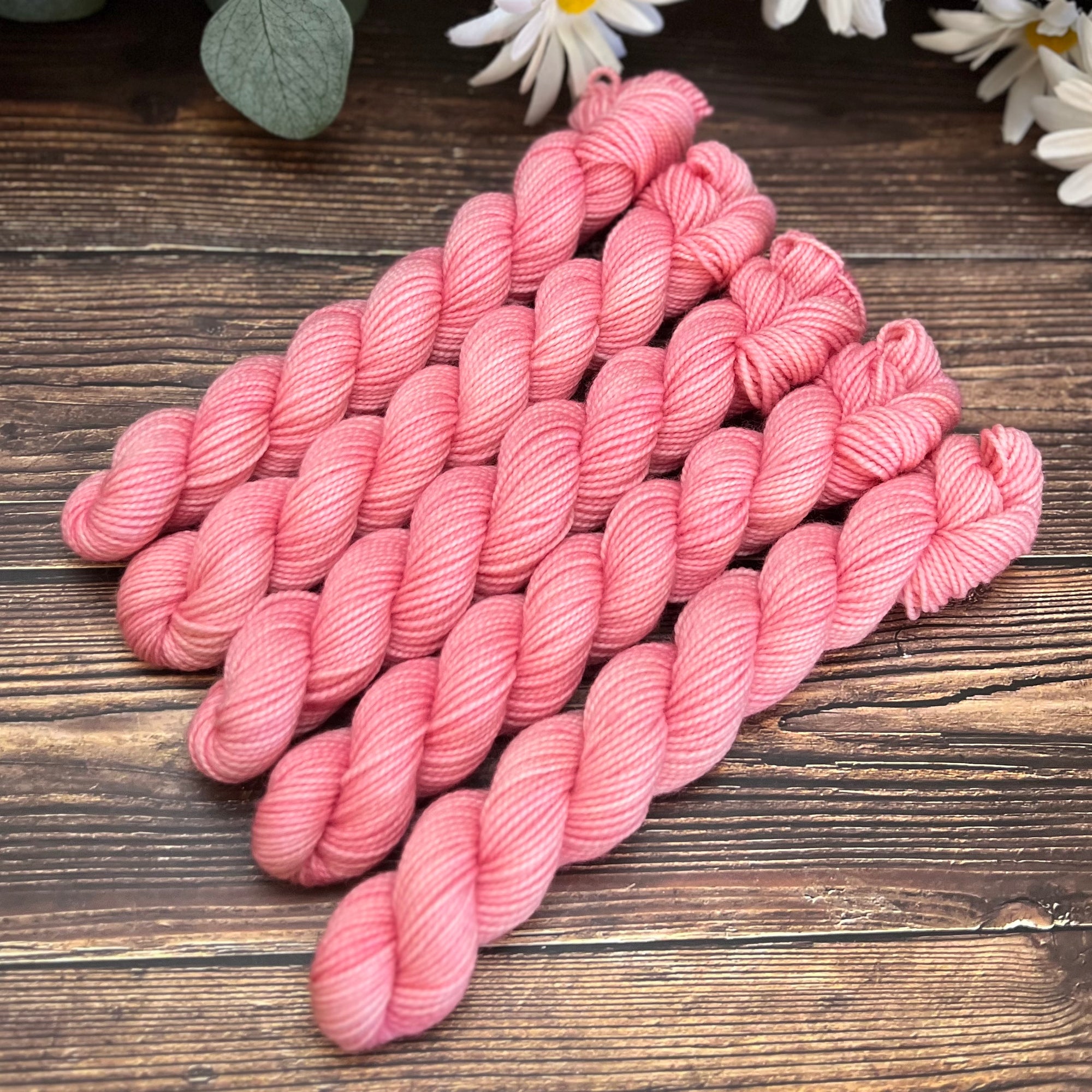 "Pink Champagne" Mini Sock Hand-dyed Yarn