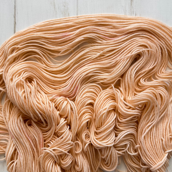 "Creme Brulee" Hand-Dyed Yarn - Singles Fingering and Merino DK