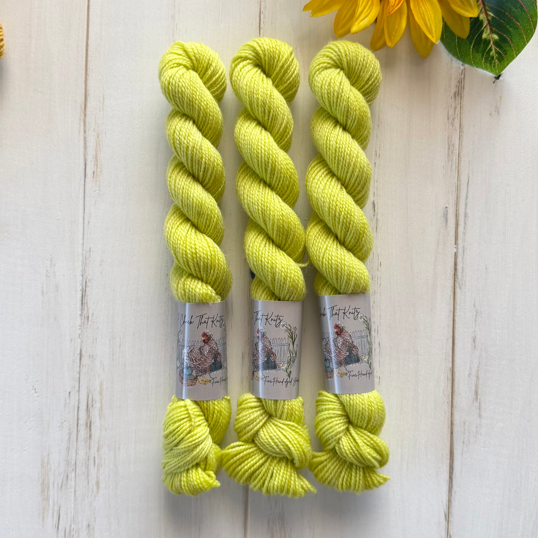 "Highlighter" Mini Sock Hand-dyed Yarn