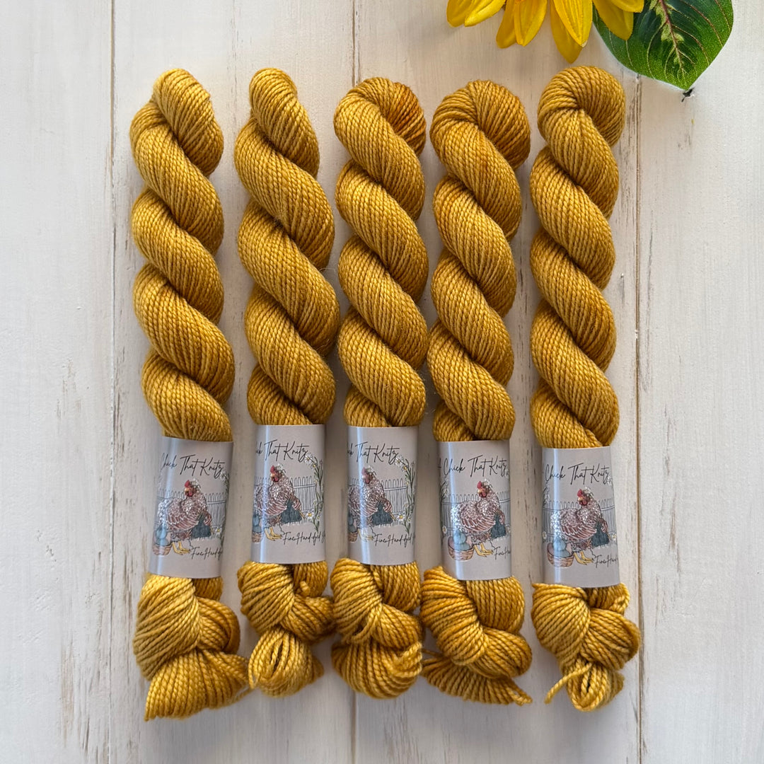 "Golden" Mini Sock Hand-dyed Yarn