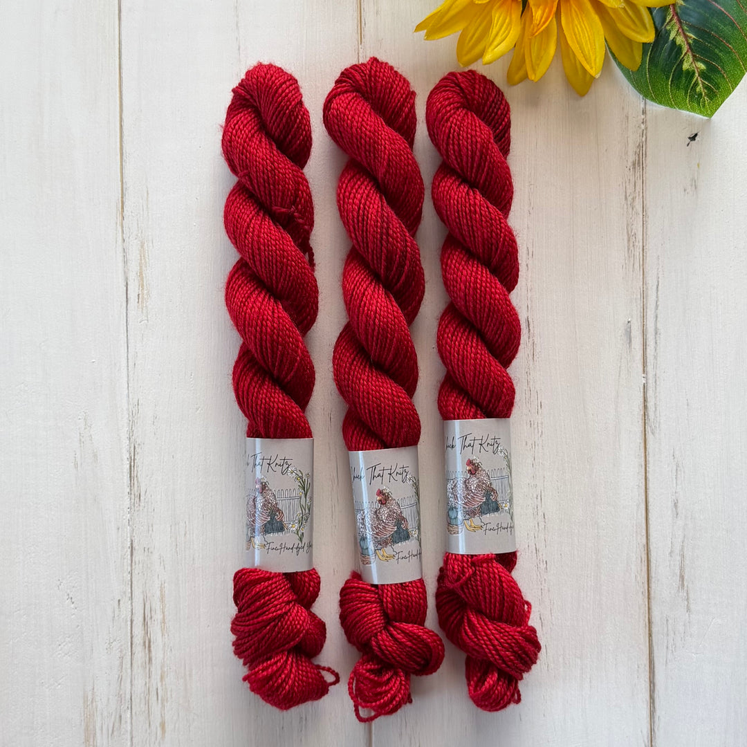 "Ruby" Mini Sock Hand-dyed Yarn