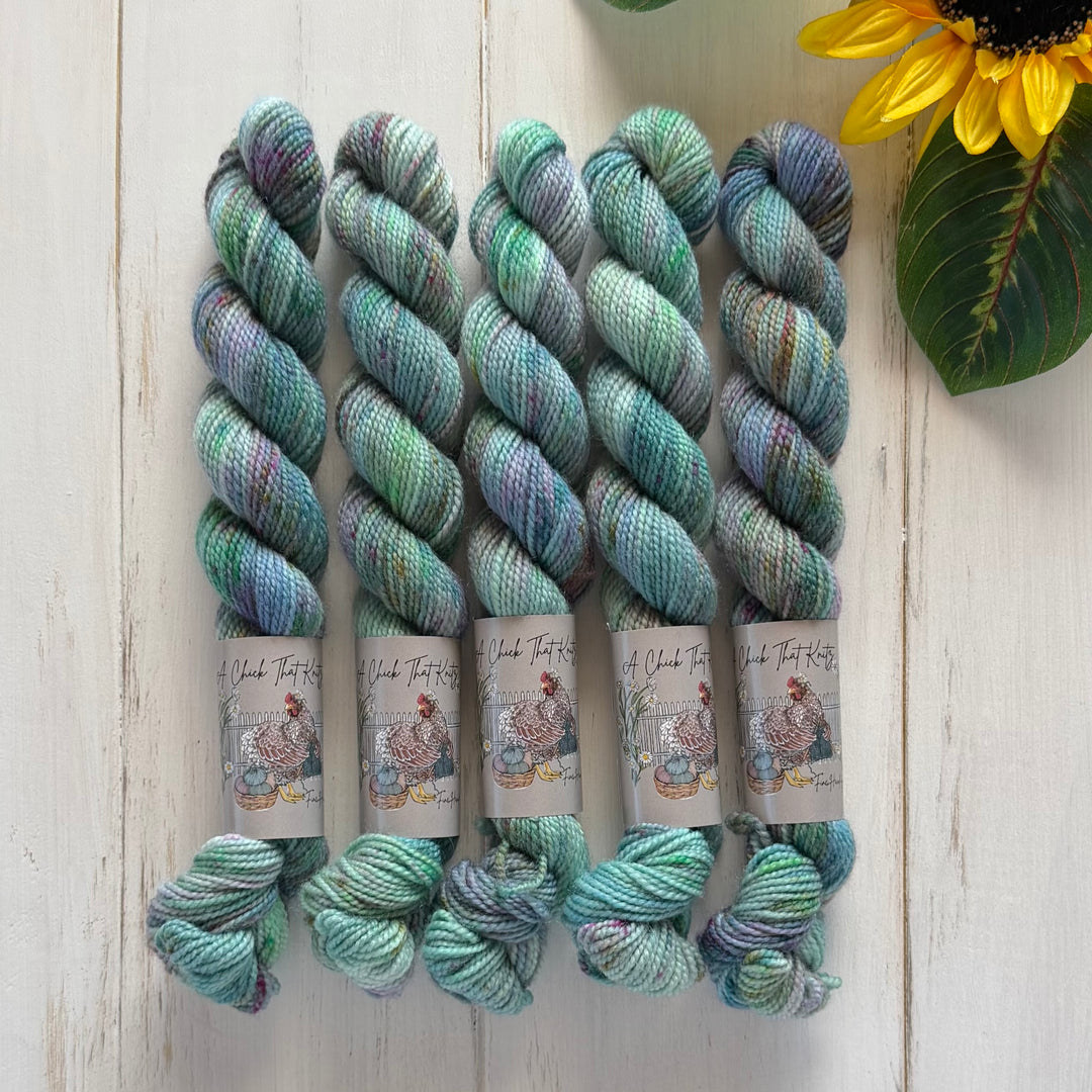 "Wintergreen" Mini Sock Hand-dyed Yarn