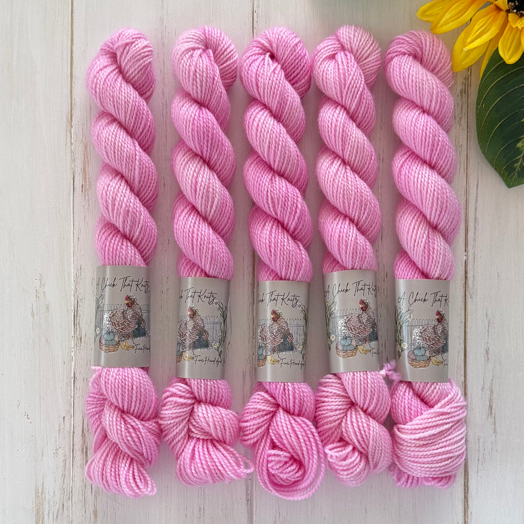 "Paris Pink" Mini Sock Hand-dyed Yarn