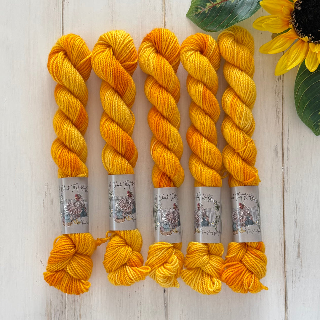 "Marigold" Mini Sock Hand-dyed Yarn