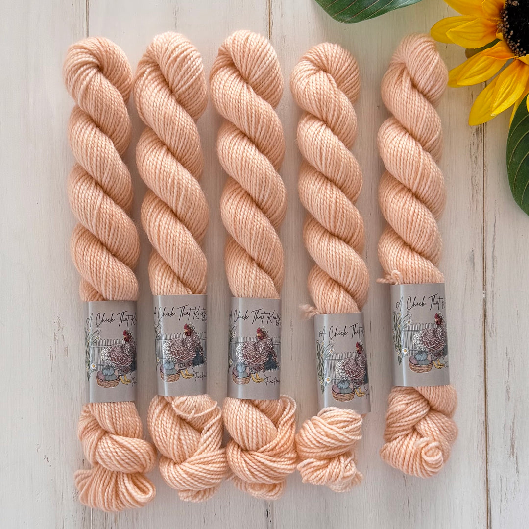 "Creme Brulee" Mini Sock Hand-dyed Yarn
