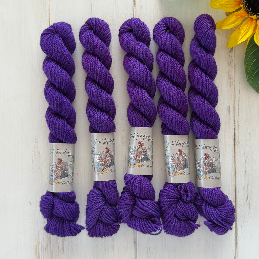 "Amethyst" Mini Sock Hand-dyed Yarn