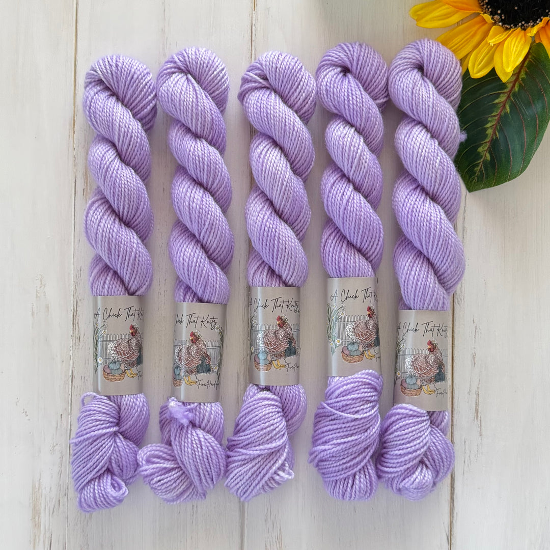 "Lilac" Mini Sock Hand-dyed Yarn