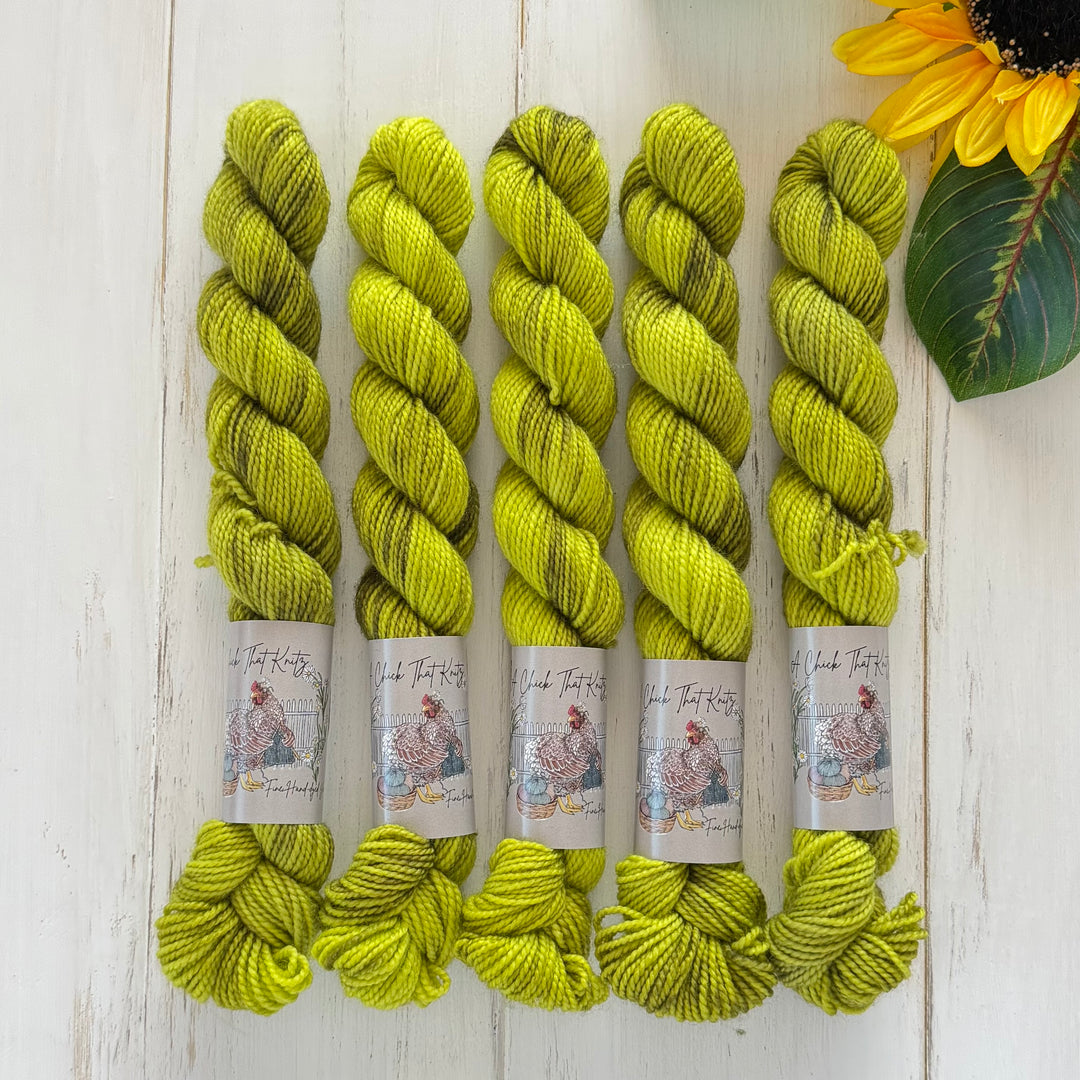 "Jiminy Cricket" Mini Sock Hand-dyed Yarn