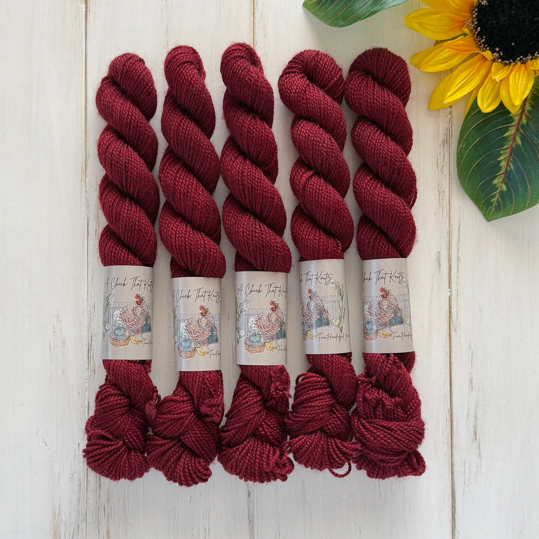 "Rouge" Mini Sock Hand-dyed Yarn