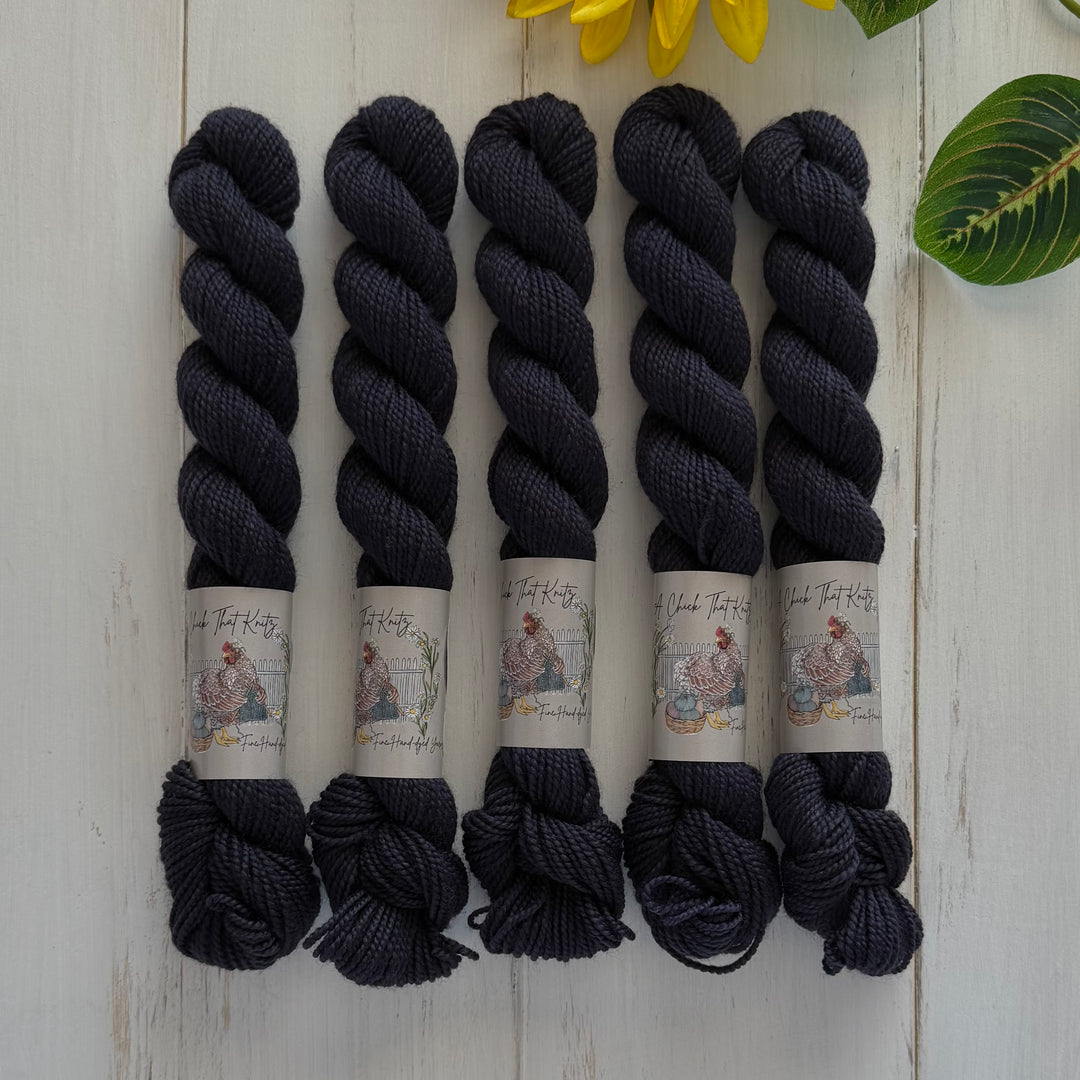"Onyx" Mini Sock Hand-dyed Yarn