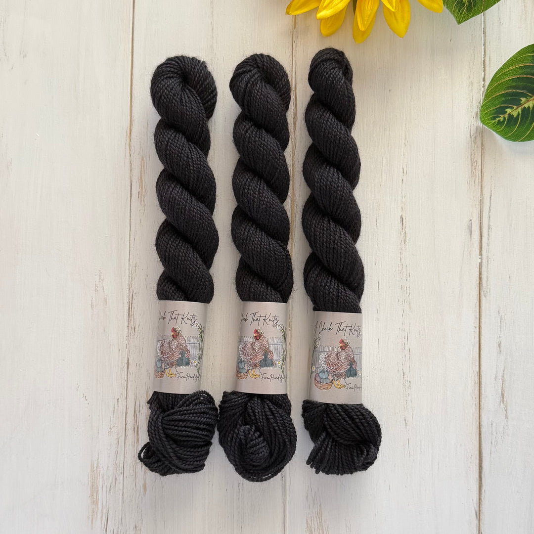 "Obsidian" Mini Sock Hand-dyed Yarn