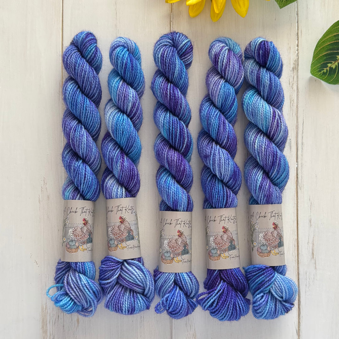 "Blackberry Pie" Mini Sock Hand-dyed Yarn