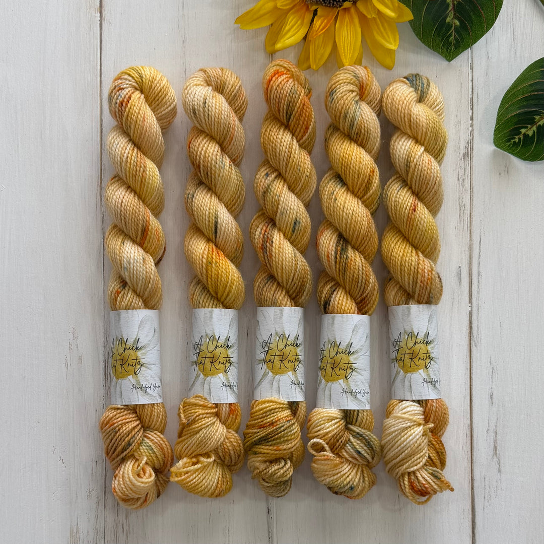 "Golden Sunrise" Mini Sock Hand-dyed Yarn