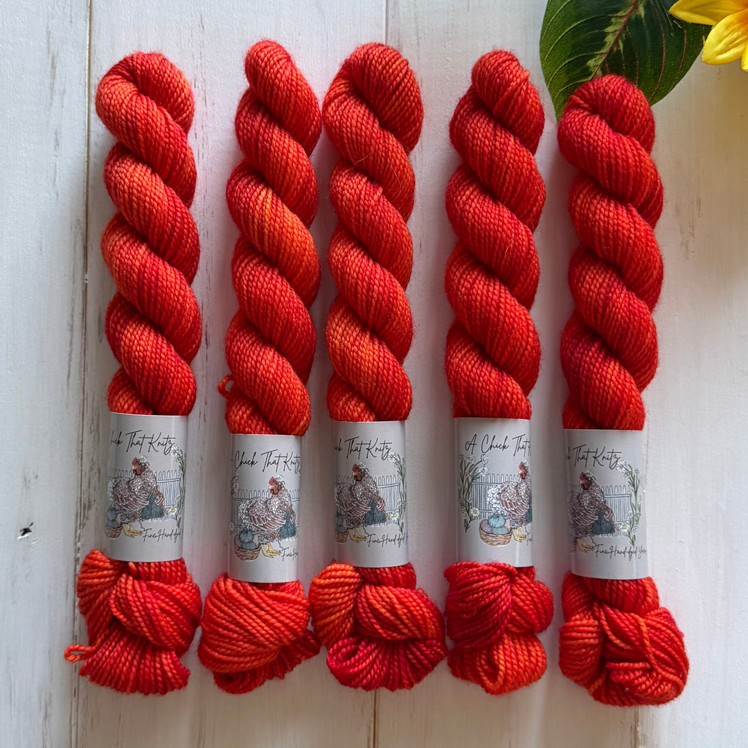 "Orange Soda" Mini Sock Hand-dyed Yarn
