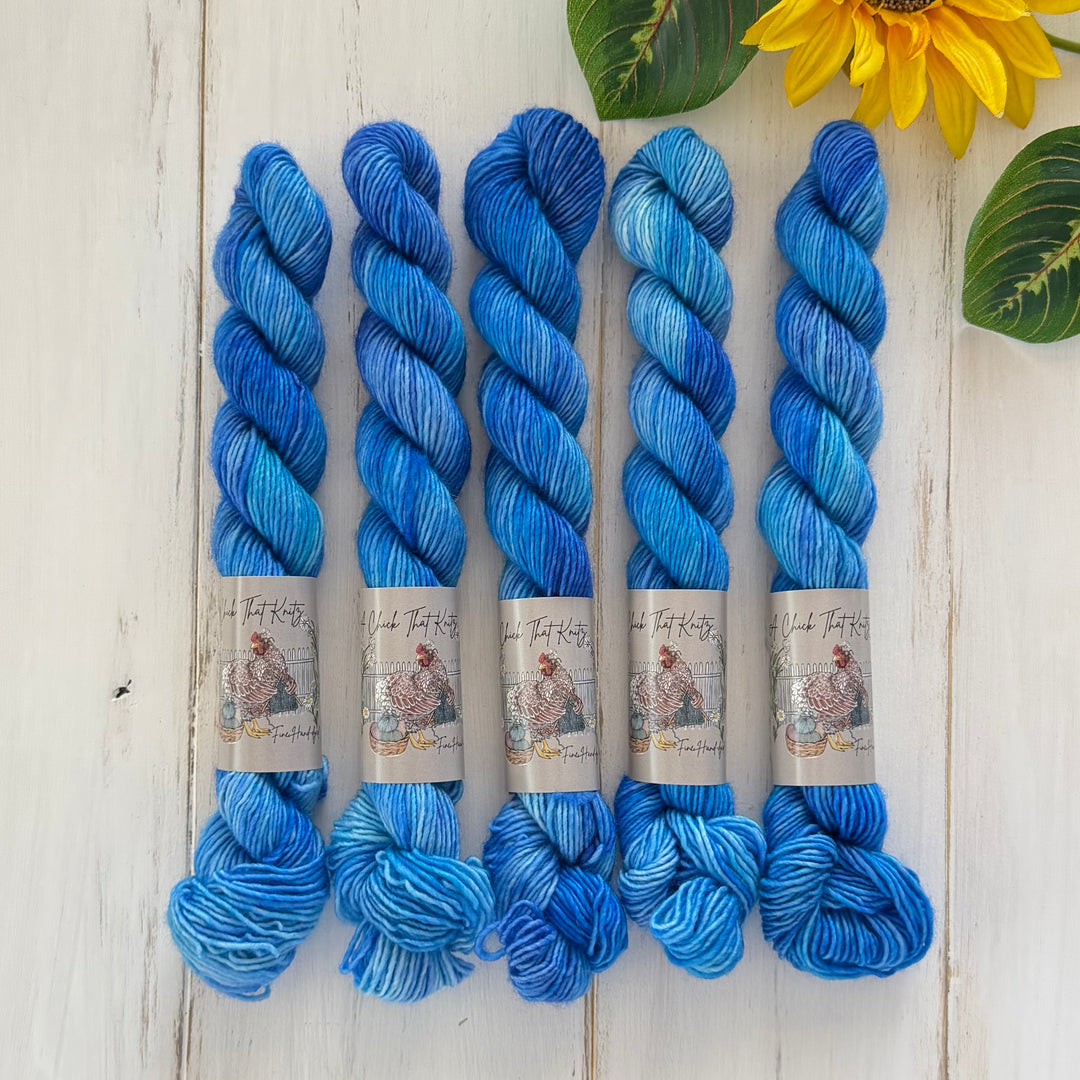 "Dragon Scale" - Singles Fingering Mini Hand-Dyed Yarn