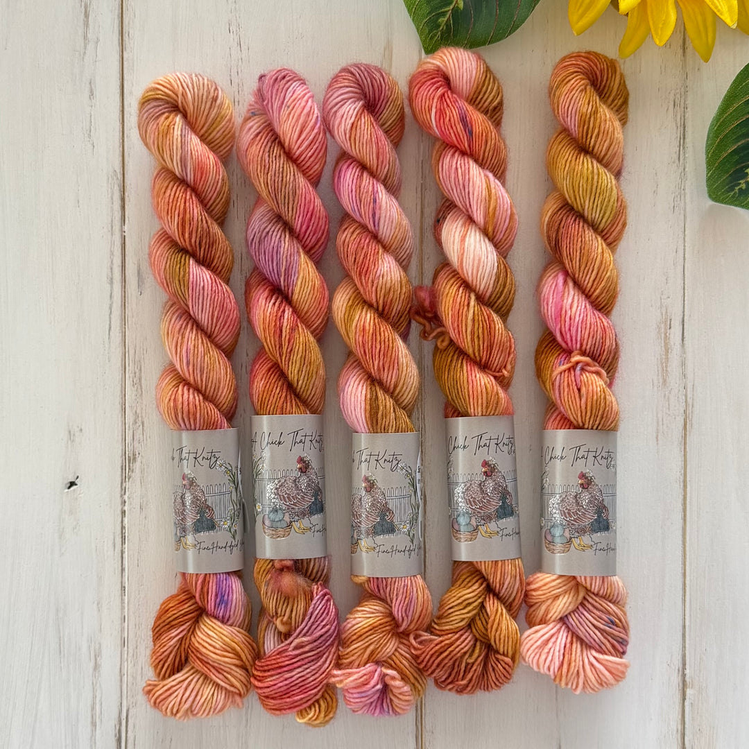 "Aurora" - Singles Fingering Mini Hand-Dyed Yarn