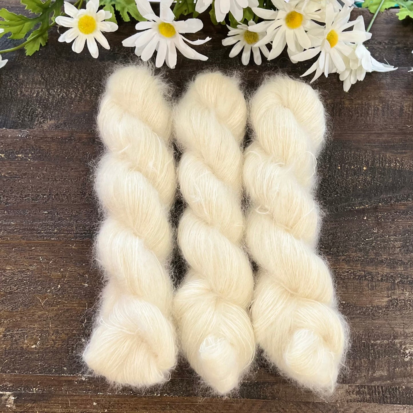 "Pearl" Kidsilk Mohair Hand-dyed Yarn