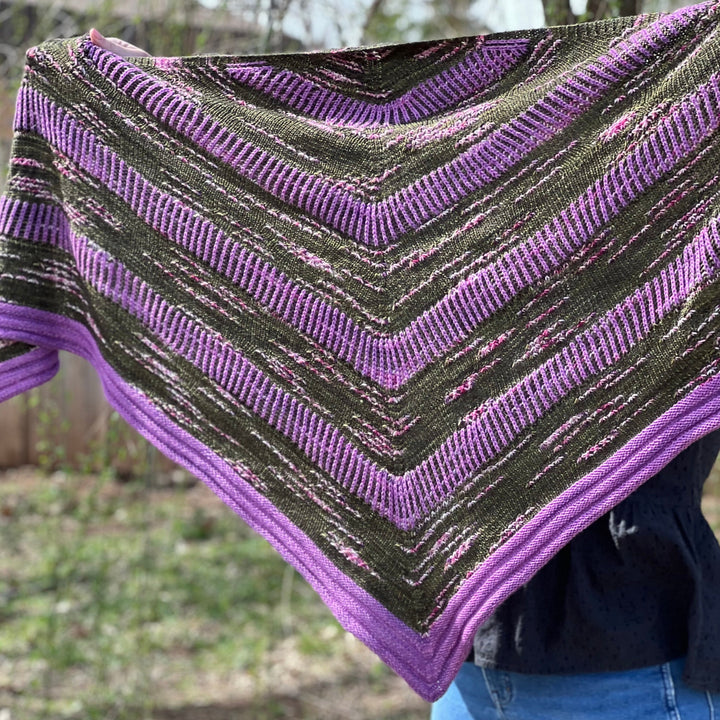 "Trailing Flowers" Knit Shawl Digital Pattern