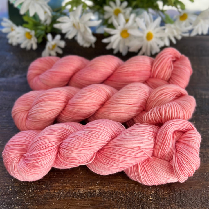 "Salmon Streams" Singles Fingering Hand-dyed Yarn