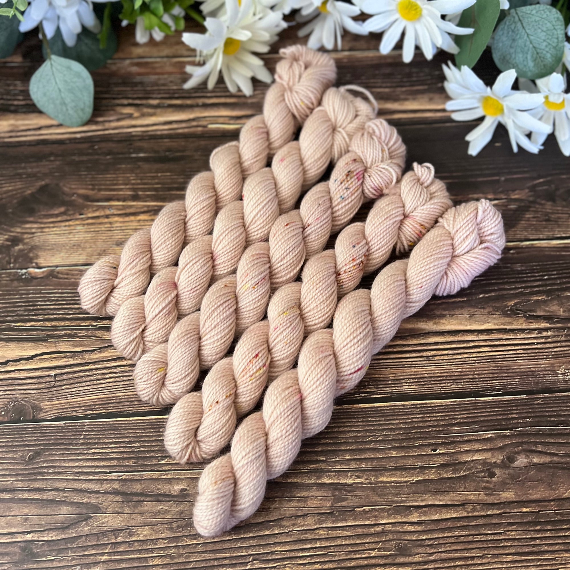 "Pink Sand" Mini Sock Hand-dyed Yarn