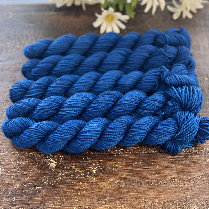 "Prussian Blue" Mini Sock Hand-dyed Yarn