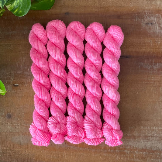 "Bubble Gum" Mini Sock Hand-dyed Yarn