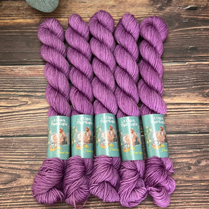 "Purple" BFL Sock Hand-Dyed Yarn – 20 gm