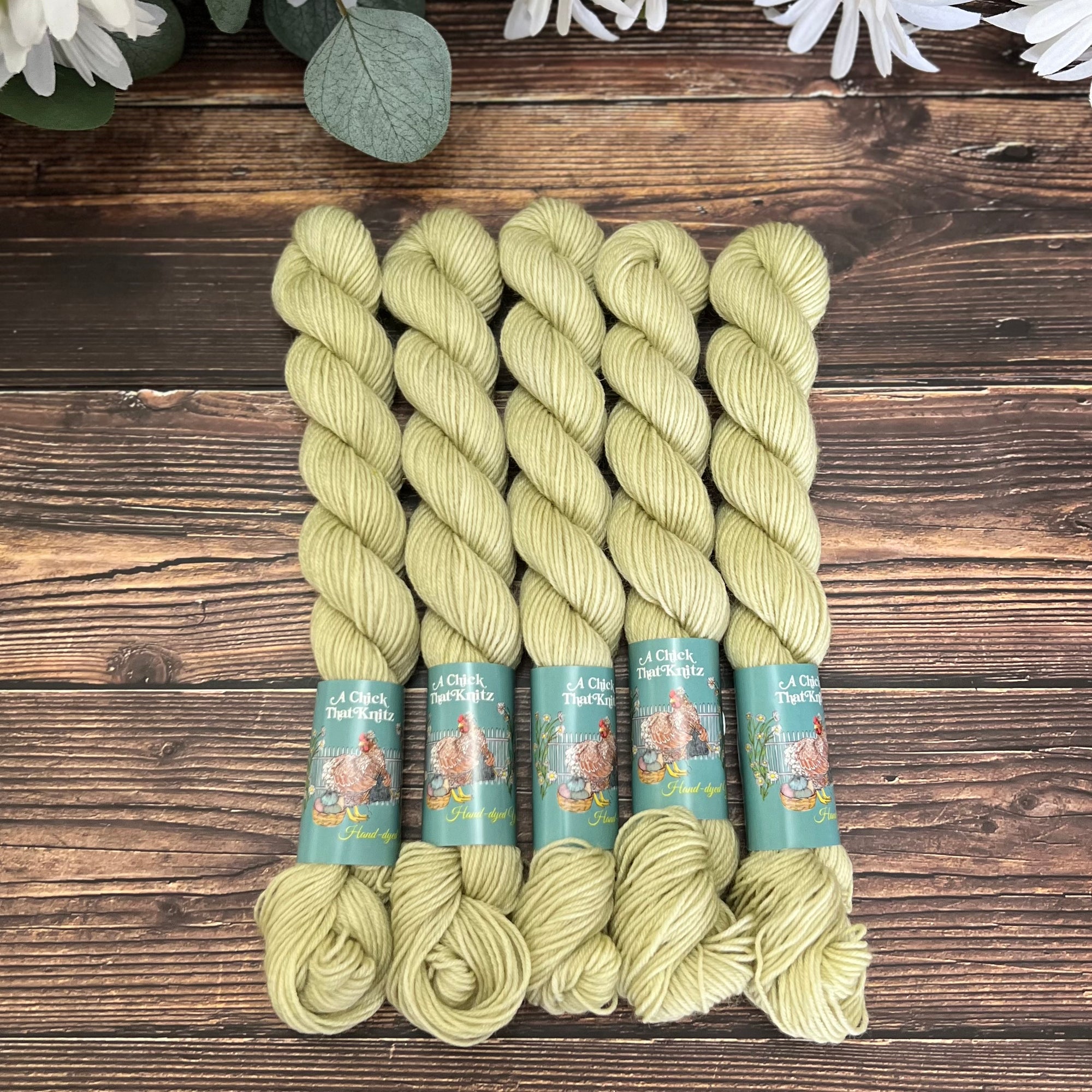 "Celery" BFL Sock Hand-Dyed Yarn – 20 gm