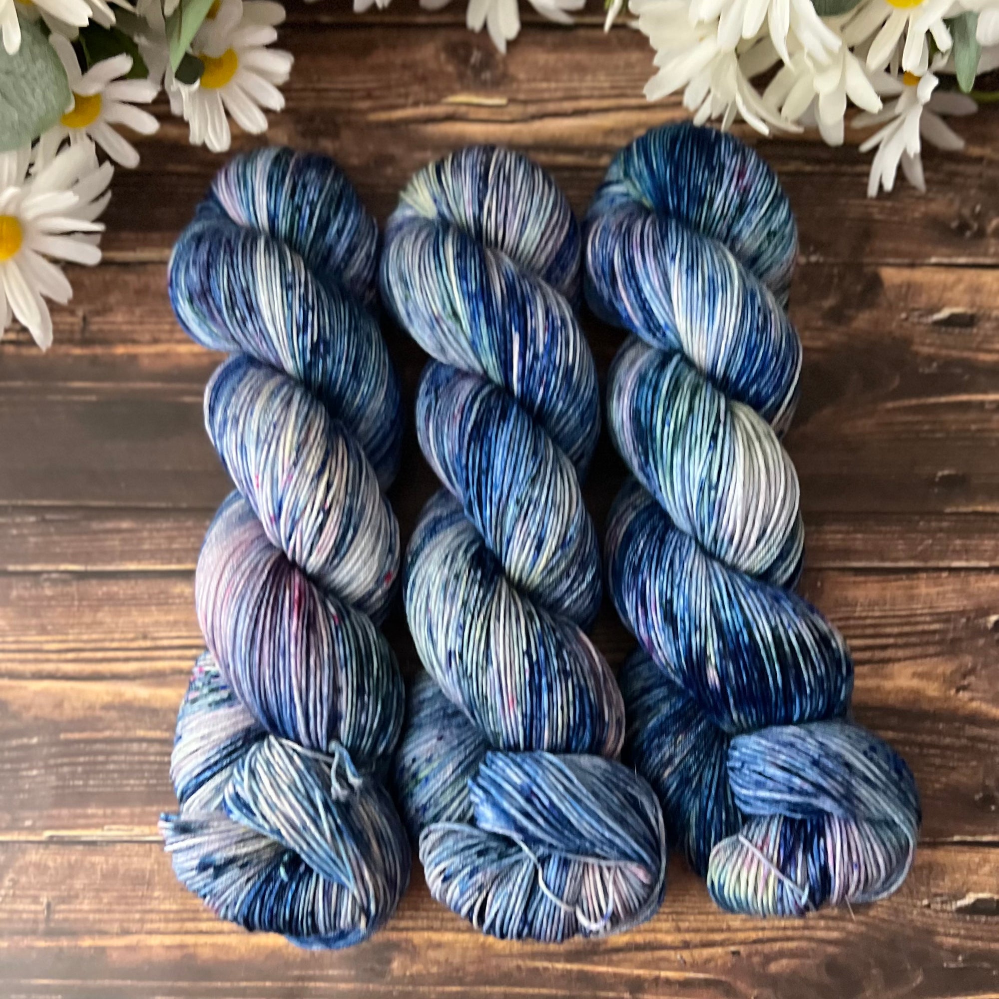 "Spring Frost" BFL Sock Hand-Dyed Yarn – 100 gm