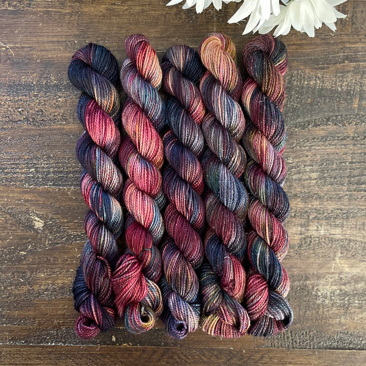 "Fireside"  Mini Sock Hand-dyed Yarn