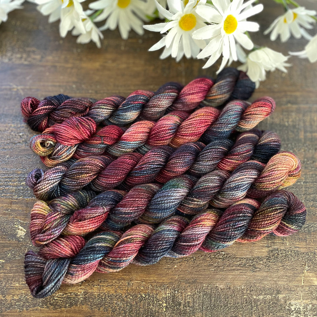 "Fireside"  Mini Sock Hand-dyed Yarn