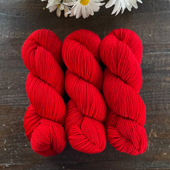 "Rydell Red" Hand-dyed Yarn