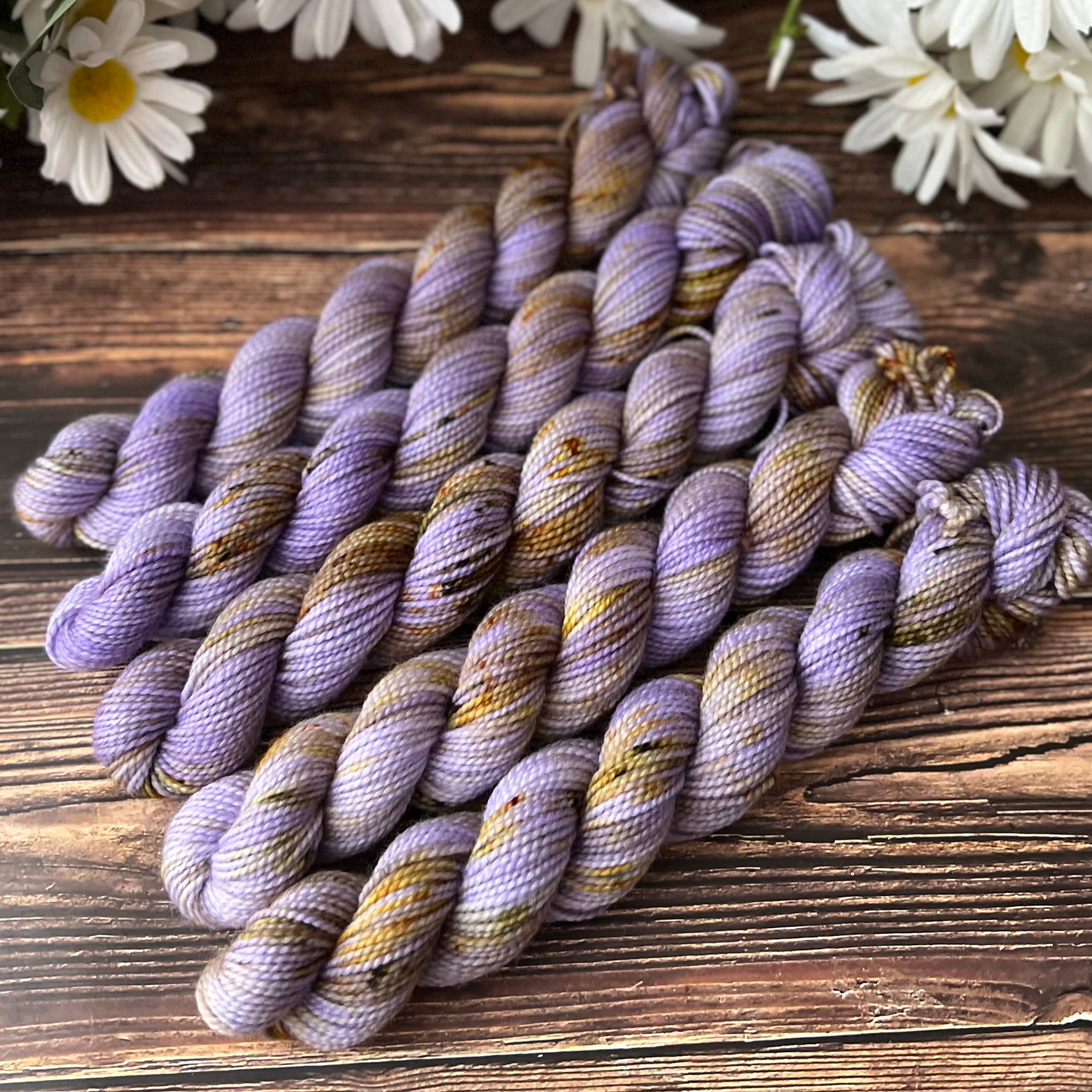 "Golden Violet" Mini Sock Hand-dyed Yarn