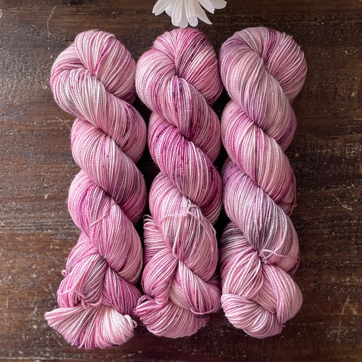 "Ghost Whisper" Deluxe Sparkle Fingering Hand-dyed Yarn