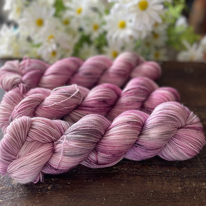 "Ghost Whisper" Deluxe Sparkle Fingering Hand-dyed Yarn