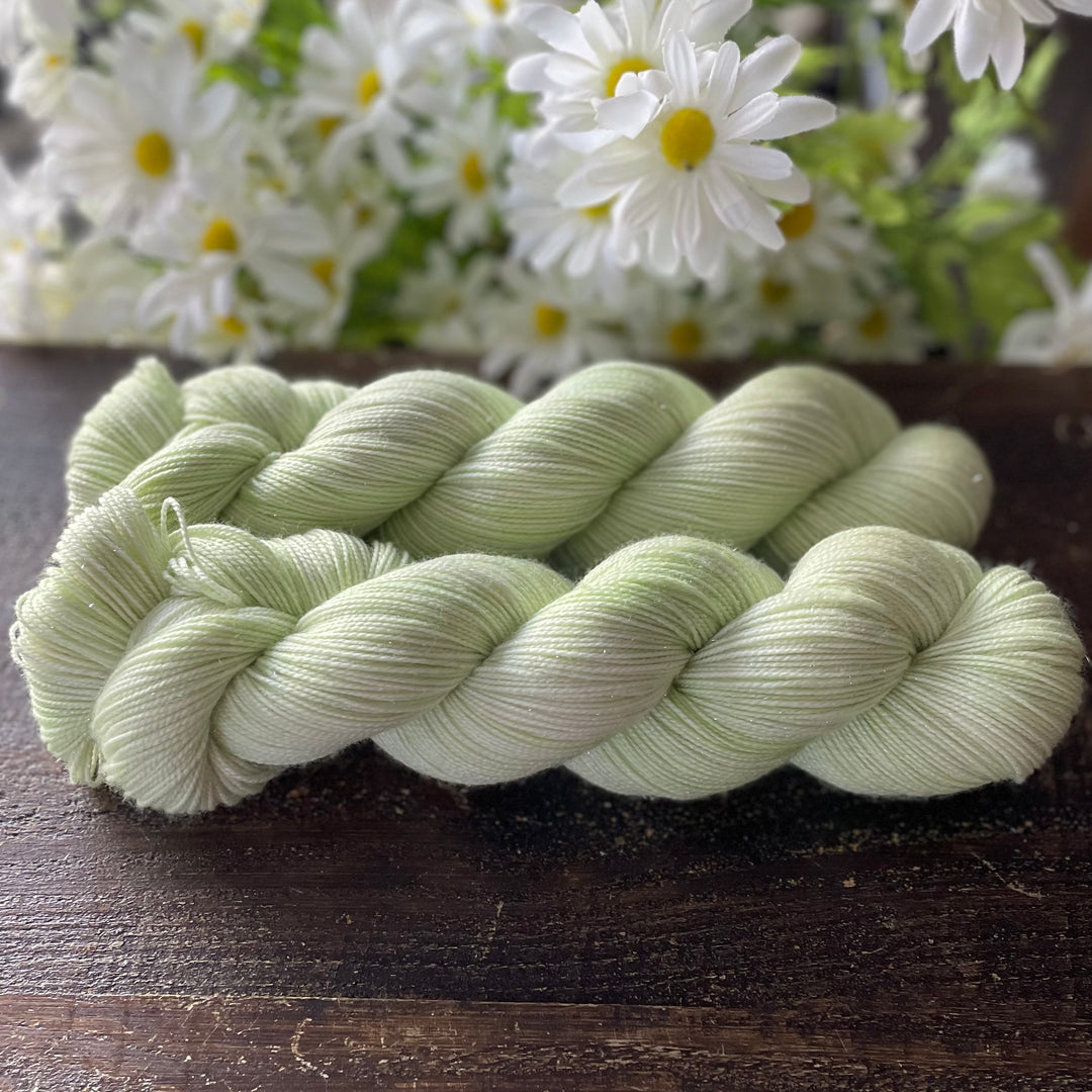 "Limelight" Deluxe Sparkle Fingering Hand-dyed Yarn