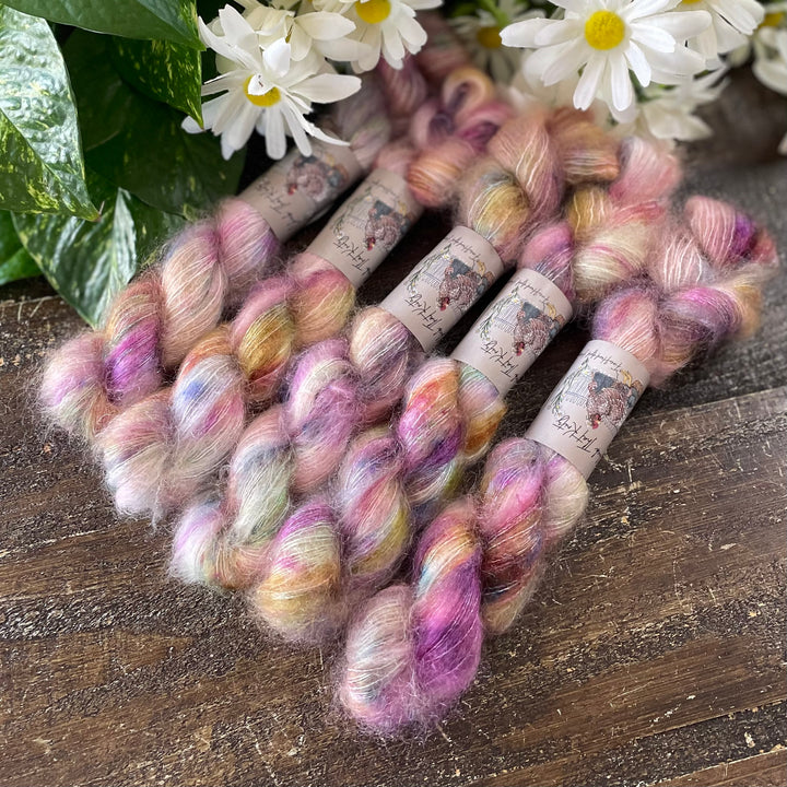 Mini Mohair Hand-dyed Yarn – Multiple Colors