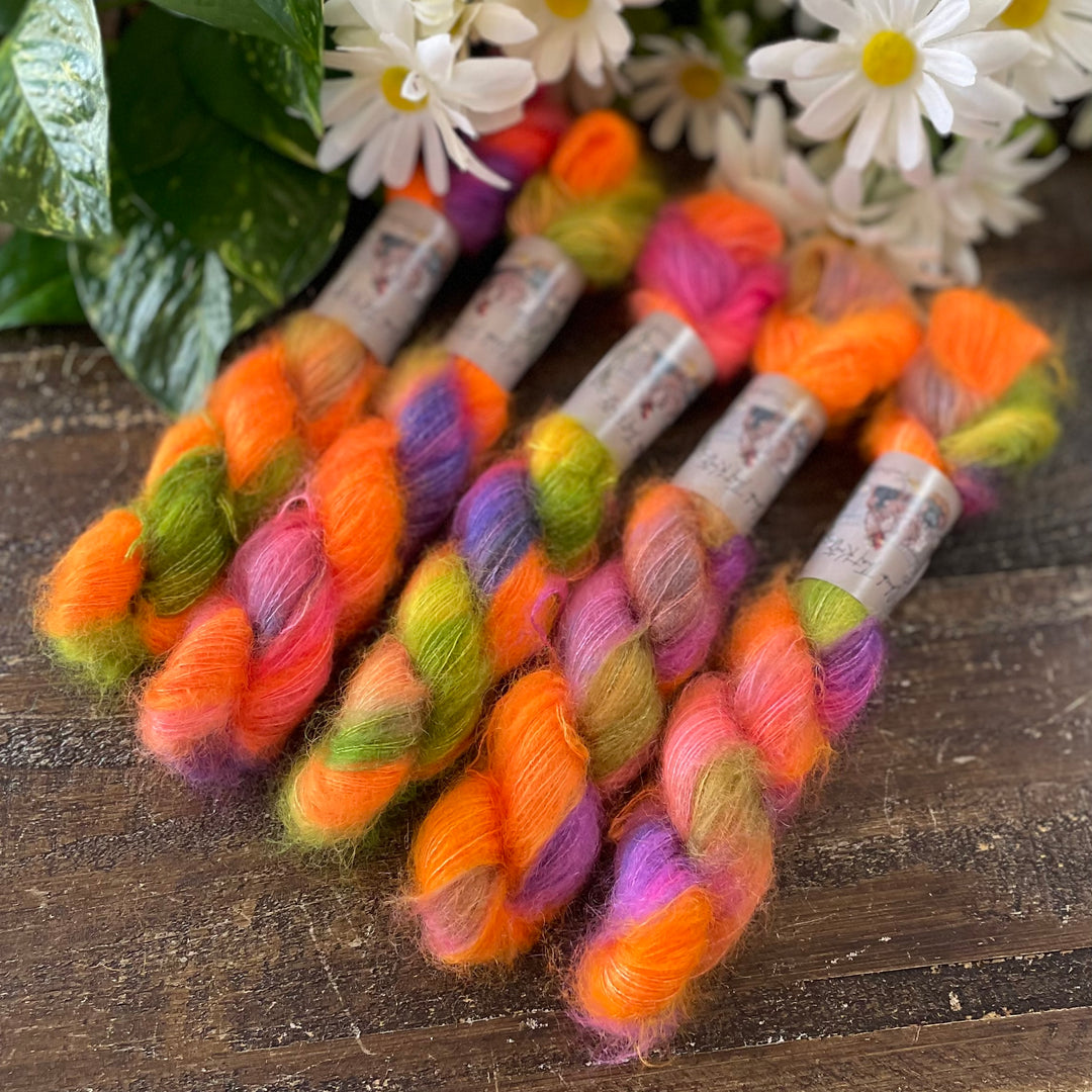 Mini Mohair Hand-dyed Yarn – Multiple Colors