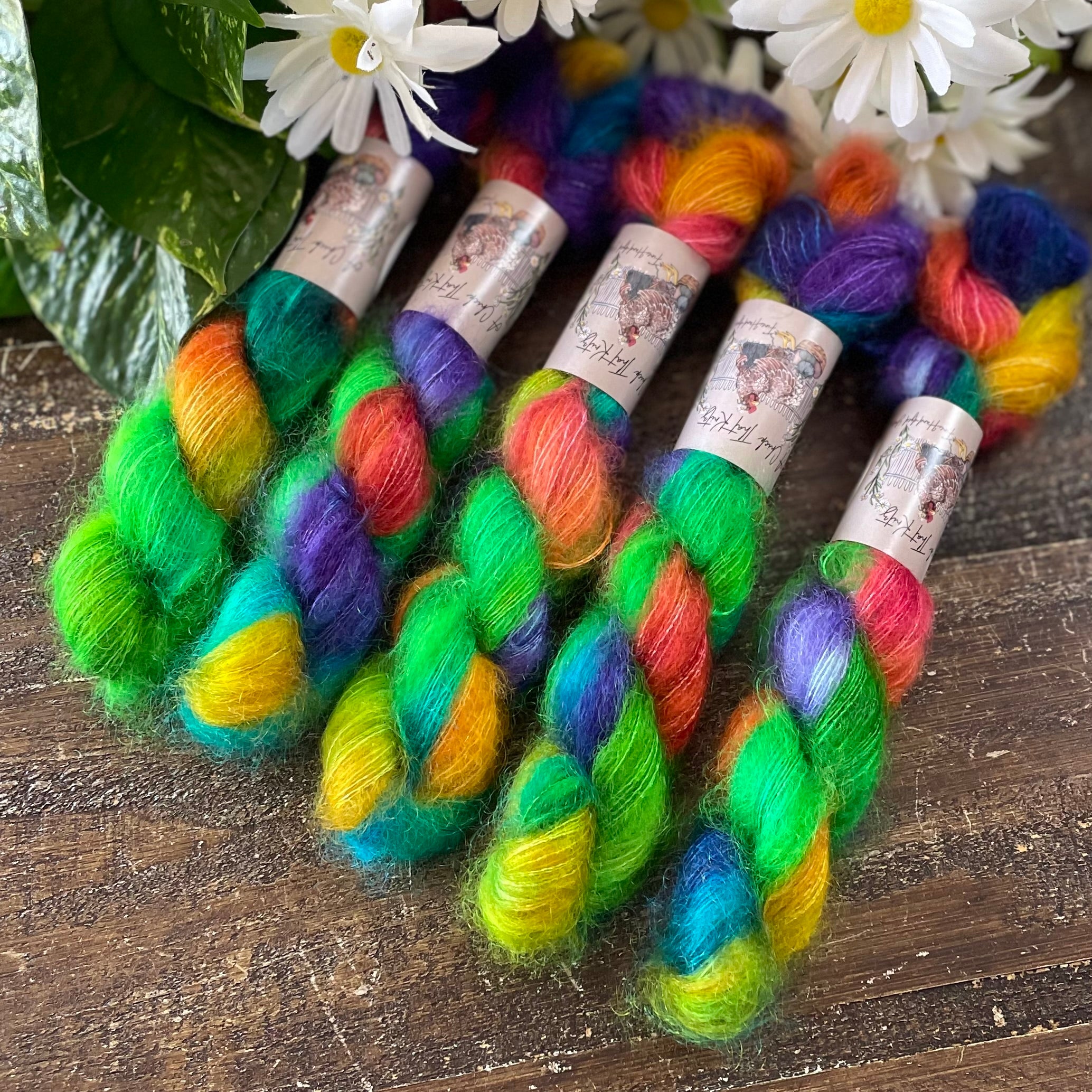Mini Mohair Hand-dyed Yarn – Multiple Colors – achickthatknitz