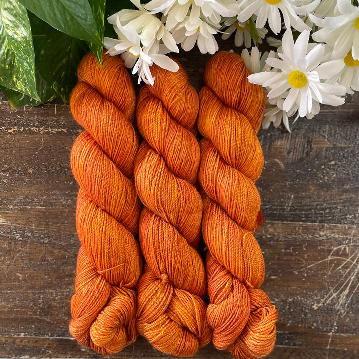 "Pumpkin Spice" Hand-Dyed Alpaca Dreams Yarn