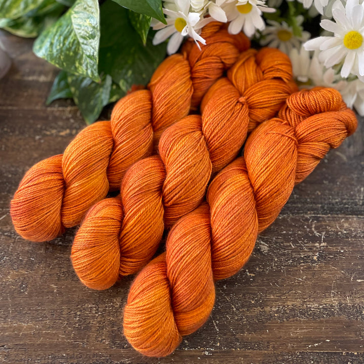 "Pumpkin Spice" Hand-Dyed Alpaca Dreams Yarn