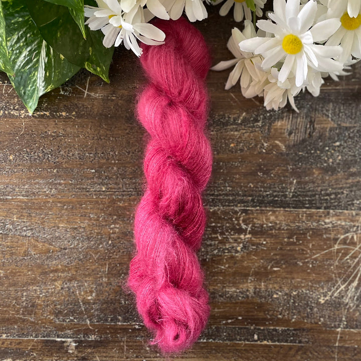 "Raspberry" Kidsilk Mohair Hand-dyed Yarn