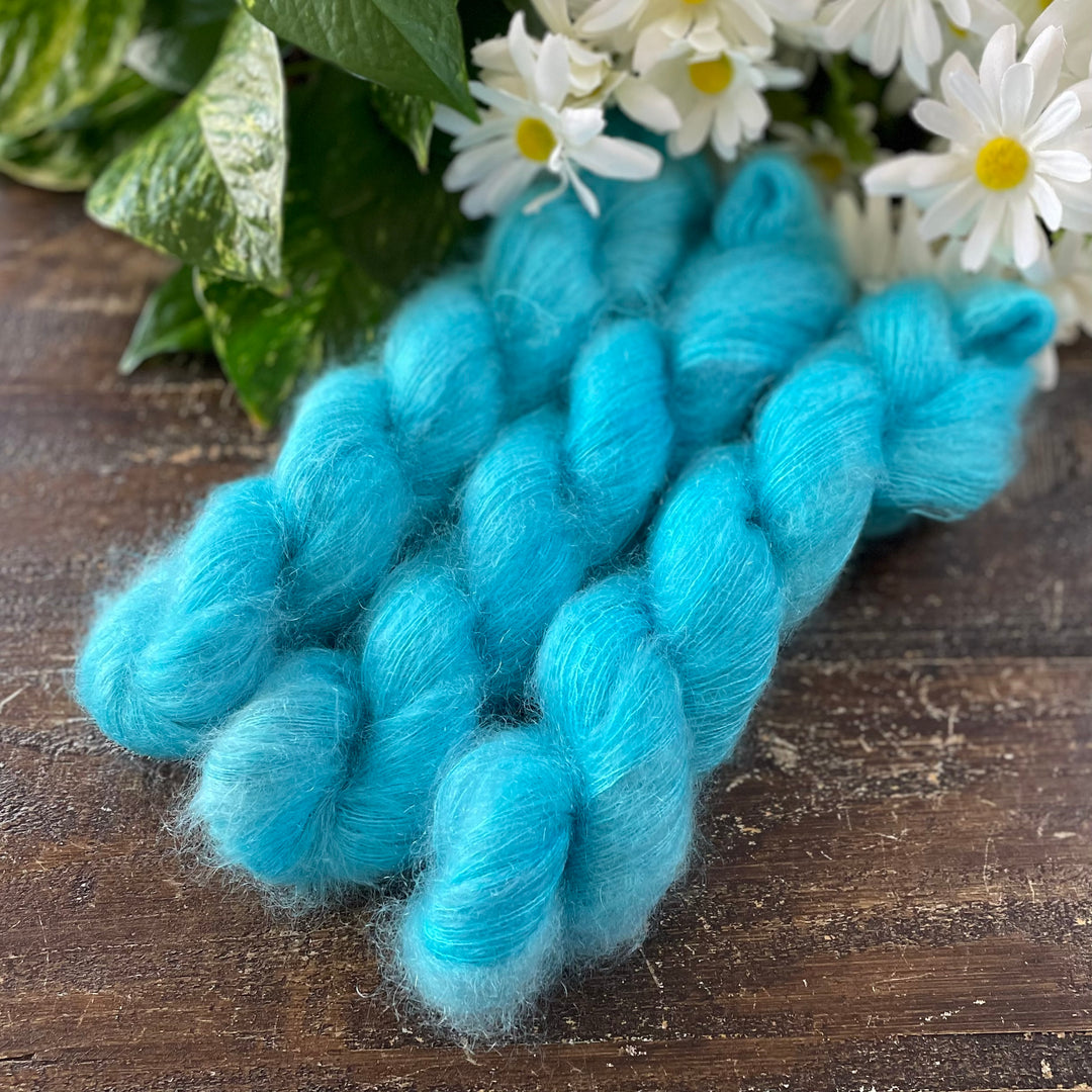 "Teacup Teal" Kidsilk Mohair Hand-dyed Yarn