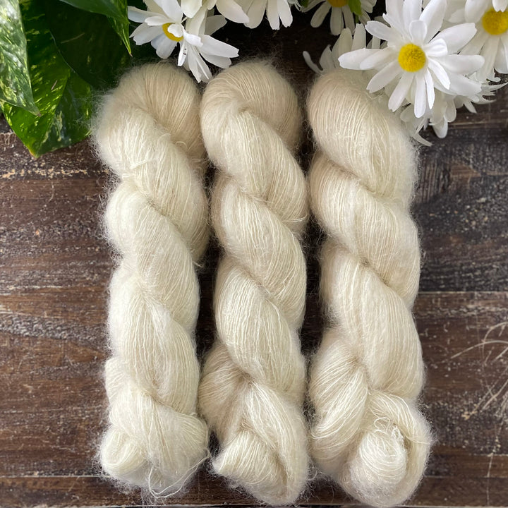 "Antique Lace" Kidsilk Mohair Hand-dyed Yarn