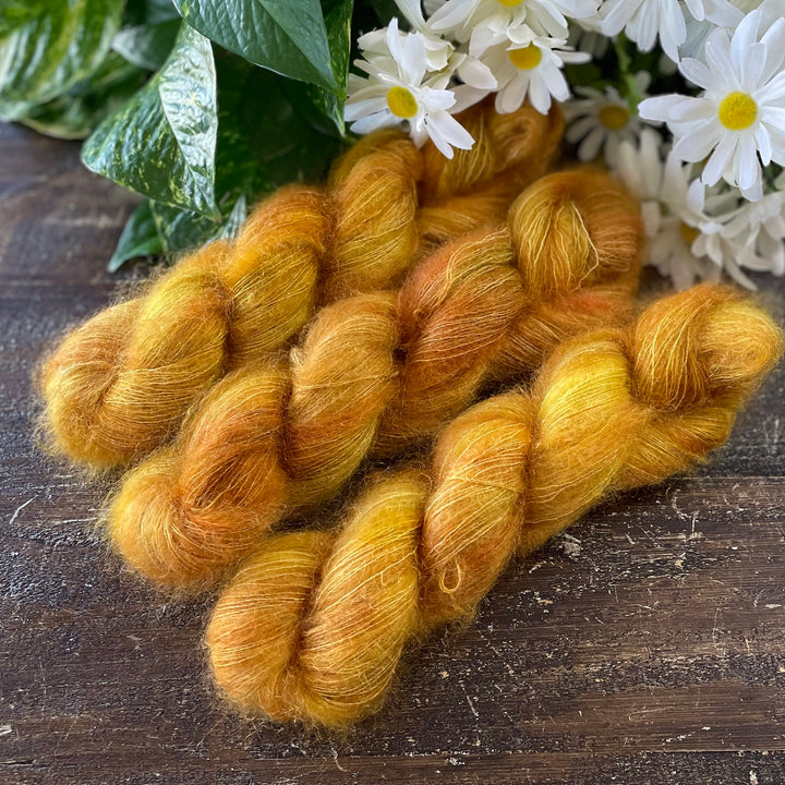"Amber" Kidsilk Mohair Hand-dyed Yarn