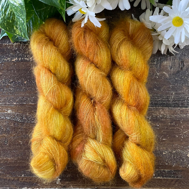 "Amber" Kidsilk Mohair Hand-dyed Yarn