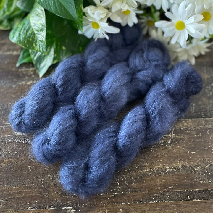 "A Little Dangerous" Kidsilk Mohair Hand-dyed Yarn