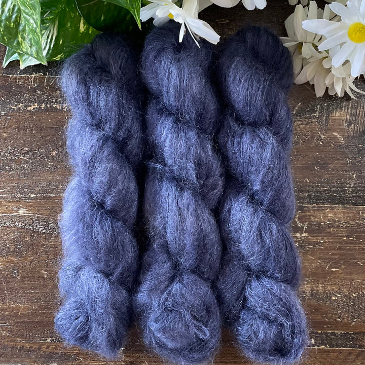 "A Little Dangerous" Kidsilk Mohair Hand-dyed Yarn
