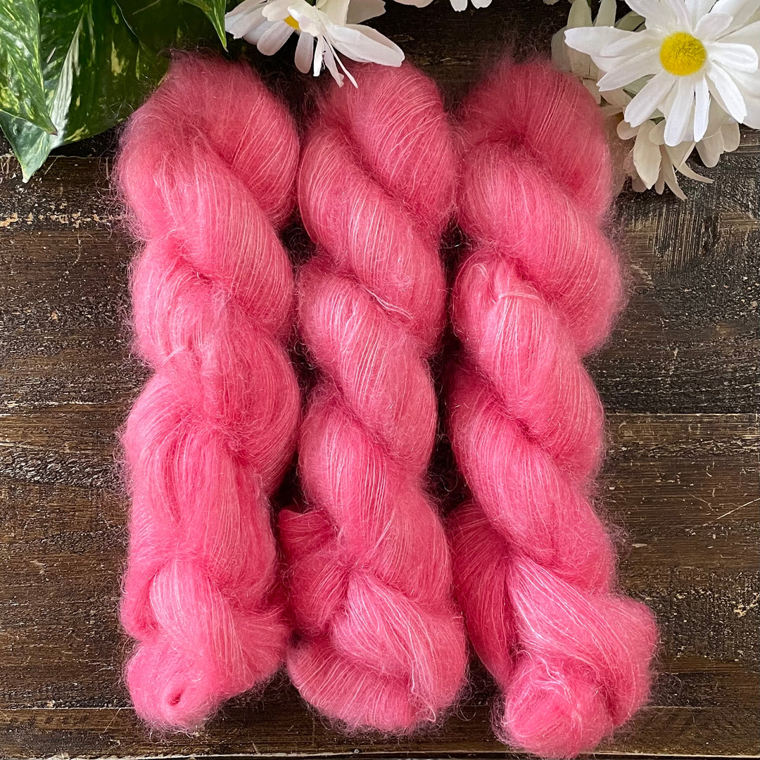 "Cotton Candy" Kidsilk Mohair Hand-dyed Yarn